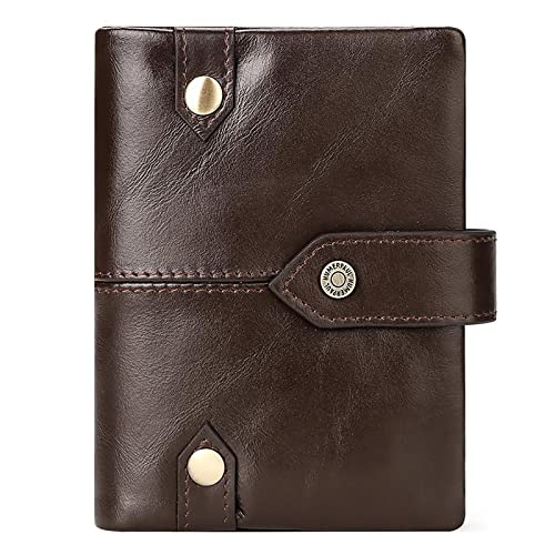 YBAAKZIIR Weiche Leder-Brieftasche mit DREI Fächern, Herren-Geldbörse aus Leder, RFID-blockierend, Mehrfarbig, 9,4 x 3,1 x 13 cm(Bruin) von YBAAKZIIR
