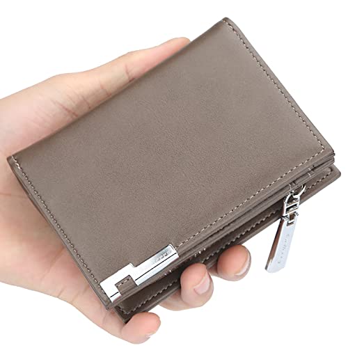 YBAAKZIIR Weiche Leder-Brieftasche mit DREI Fächern, Herren-Geldbörse aus PU-Leder mit RFID-Blockierung, 13 Kartenfächer, Mehrfarbig, 8,9 x 3,5 x 12 cm(Unique Colour) von YBAAKZIIR