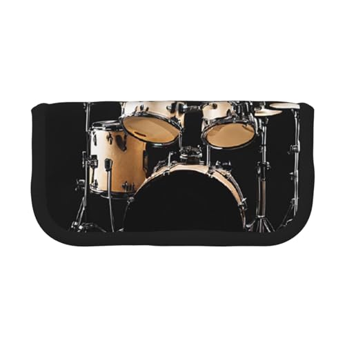 YBAZYBXY Cooles Schlagzeug-Set mit bedrucktem Leinen-Füllfederhalter-Etui, stilvolles Federmäppchen, Organizer-Tasche, Make-up-Tasche, für den täglichen Gebrauch auf Reisen, Schwarz , Einheitsgröße, YBAZYBXY Cooles Schlagzeug-Set mit bedrucktem Leinen-Füllfederhalter-Etui, stilvolles Federmäppchen, Organizer-Tasche, Make-up-Tasche, für den täglichen Gebrauch auf Reisen, Schwarz , Einheitsgröße, von YBAZYBXY