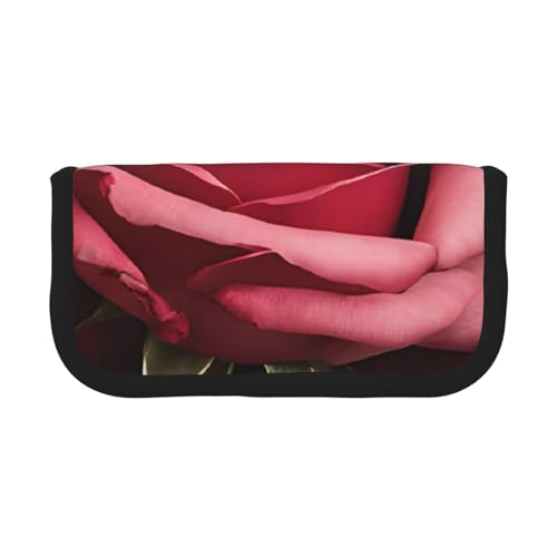 YBAZYBXY Federmäppchen aus Segeltuch mit Gothic-Rosen-Druck, stilvolles Stifteetui, Make-up-Tasche, für den täglichen Gebrauch auf Reisen, Schwarz , Einheitsgröße, Kosmetikkoffer von YBAZYBXY