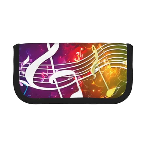YBAZYBXY Federmäppchen aus Segeltuch mit Musiknoten-Druck, stilvolles Federmäppchen, Organizer, Tasche, Make-up-Tasche, für den täglichen Gebrauch auf Reisen, Schwarz , Einheitsgröße, Kosmetikkoffer YBAZYBXY Federmäppchen aus Segeltuch mit Musiknoten-Druck, stilvolles Federmäppchen, Organizer, Tasche, Make-up-Tasche, für den täglichen Gebrauch auf Reisen, Schwarz , Einheitsgröße, Kosmetikkoffer von YBAZYBXY