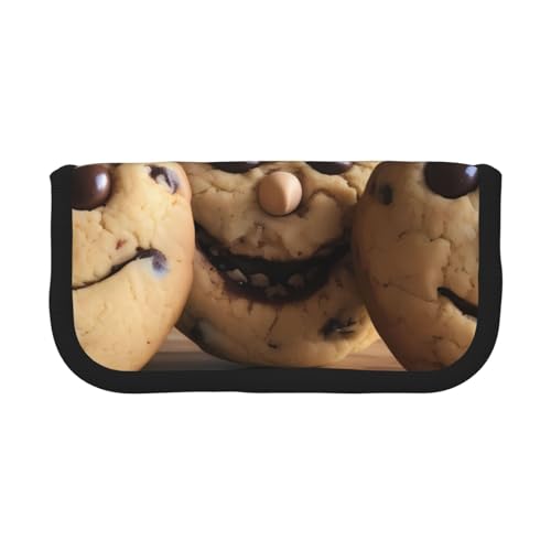 YBAZYBXY Federmäppchen aus Segeltuch mit Schokoladen-Chip-Druck, stilvolles Federmäppchen, Organizer, Tasche, Make-up-Tasche, für den täglichen Gebrauch auf Reisen, Schwarz , Einheitsgröße, YBAZYBXY Federmäppchen aus Segeltuch mit Schokoladen-Chip-Druck, stilvolles Federmäppchen, Organizer, Tasche, Make-up-Tasche, für den täglichen Gebrauch auf Reisen, Schwarz , Einheitsgröße, von YBAZYBXY