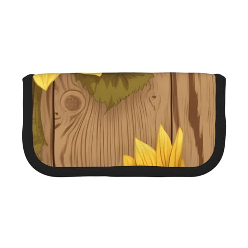 YBAZYBXY Federmäppchen aus Segeltuch mit Sonnenblumen-Aufdruck, stilvolles Federmäppchen, Organizer-Tasche, Make-up-Tasche, für den täglichen Gebrauch auf Reisen, Schwarz , Einheitsgröße, YBAZYBXY Federmäppchen aus Segeltuch mit Sonnenblumen-Aufdruck, stilvolles Federmäppchen, Organizer-Tasche, Make-up-Tasche, für den täglichen Gebrauch auf Reisen, Schwarz , Einheitsgröße, von YBAZYBXY