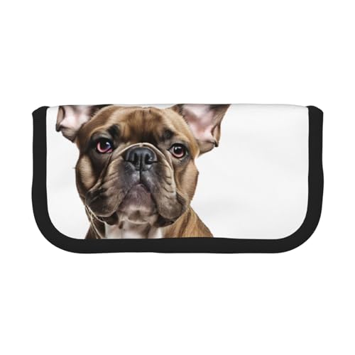 YBAZYBXY Federmäppchen aus Segeltuch mit französischer Bulldogge, stilvolles Federmäppchen, Organizer, Tasche, Make-up-Tasche, für den täglichen Gebrauch auf Reisen, Schwarz , Einheitsgröße, YBAZYBXY Federmäppchen aus Segeltuch mit französischer Bulldogge, stilvolles Federmäppchen, Organizer, Tasche, Make-up-Tasche, für den täglichen Gebrauch auf Reisen, Schwarz , Einheitsgröße, von YBAZYBXY