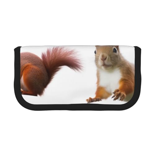 YBAZYBXY Federmäppchen aus Segeltuch mit niedlichem Eichhörnchen-Druck, stilvolles Federmäppchen, Organizer-Tasche, Make-up-Tasche, für den täglichen Gebrauch auf Reisen, Schwarz , Einheitsgröße, YBAZYBXY Federmäppchen aus Segeltuch mit niedlichem Eichhörnchen-Druck, stilvolles Federmäppchen, Organizer-Tasche, Make-up-Tasche, für den täglichen Gebrauch auf Reisen, Schwarz , Einheitsgröße, von YBAZYBXY