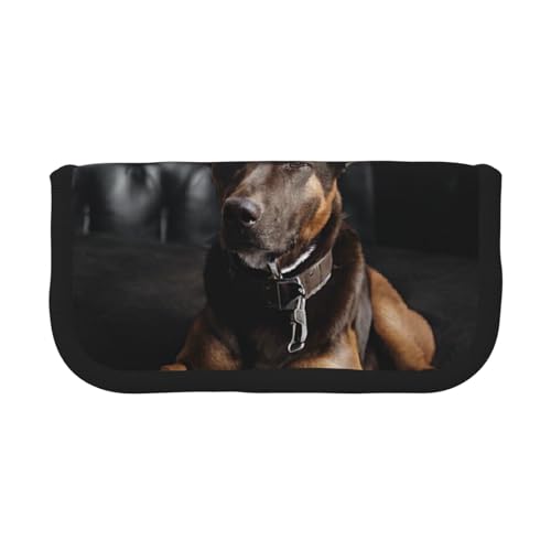 YBAZYBXY Federmäppchen für Füllfederhalter, Leinen, Motiv: Labrador Retriever, für den täglichen Gebrauch, Braun, Schwarz , Einheitsgröße, Kosmetikkoffer von YBAZYBXY