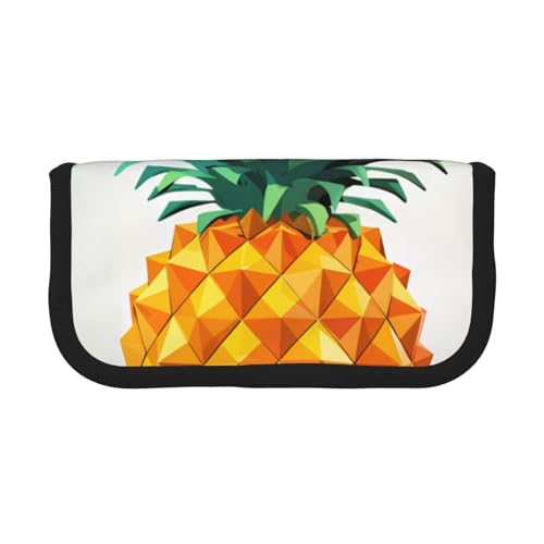 YBAZYBXY Federmäppchen mit Ananas-Motiv, geometrischer Druck, aus Leinen, für Füllfederhalter, Organizer, Make-up-Tasche, für den täglichen Gebrauch auf Reisen, Schwarz , Einheitsgröße, Kosmetikkoffer YBAZYBXY Federmäppchen mit Ananas-Motiv, geometrischer Druck, aus Leinen, für Füllfederhalter, Organizer, Make-up-Tasche, für den täglichen Gebrauch auf Reisen, Schwarz , Einheitsgröße, Kosmetikkoffer von YBAZYBXY