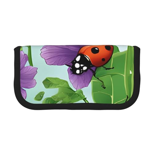 YBAZYBXY Federmäppchen mit Marienkäfer-Aufdruck, aus Segeltuch, stilvolles Federmäppchen, Organizer-Tasche, Make-up-Tasche, für den täglichen Gebrauch auf Reisen, Schwarz , Einheitsgröße, YBAZYBXY Federmäppchen mit Marienkäfer-Aufdruck, aus Segeltuch, stilvolles Federmäppchen, Organizer-Tasche, Make-up-Tasche, für den täglichen Gebrauch auf Reisen, Schwarz , Einheitsgröße, von YBAZYBXY