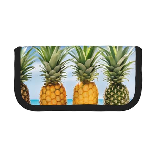YBAZYBXY Federmäppchen mit Strand-Ananas-Druck, aus Segeltuch, stilvolles Federmäppchen, Organizer-Tasche, Make-up-Tasche, für den täglichen Gebrauch auf Reisen, Schwarz , Einheitsgröße, YBAZYBXY Federmäppchen mit Strand-Ananas-Druck, aus Segeltuch, stilvolles Federmäppchen, Organizer-Tasche, Make-up-Tasche, für den täglichen Gebrauch auf Reisen, Schwarz , Einheitsgröße, von YBAZYBXY