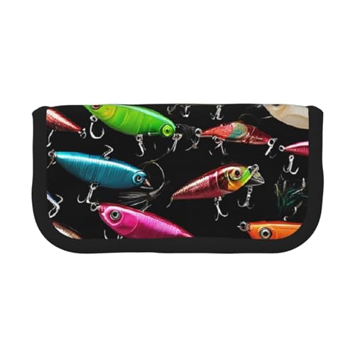 YBAZYBXY Füllfederhalter-Tasche aus Segeltuch mit Angelköderdruck, stilvolles Federmäppchen, Organizer-Tasche, Make-up-Tasche, für den täglichen Gebrauch auf Reisen, Schwarz , Einheitsgröße, YBAZYBXY Füllfederhalter-Tasche aus Segeltuch mit Angelköderdruck, stilvolles Federmäppchen, Organizer-Tasche, Make-up-Tasche, für den täglichen Gebrauch auf Reisen, Schwarz , Einheitsgröße, von YBAZYBXY