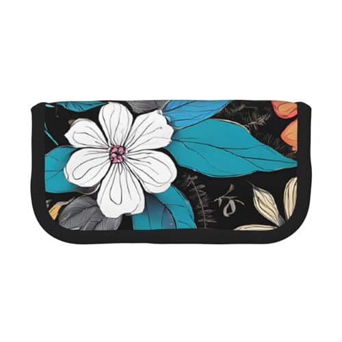 YBAZYBXY Füllfederhalter-Tasche aus Segeltuch mit Blumenmuster, stilvolles Federmäppchen, Organizer, Tasche, Make-up-Tasche, für den täglichen Gebrauch auf Reisen, Schwarz , Einheitsgröße, YBAZYBXY Füllfederhalter-Tasche aus Segeltuch mit Blumenmuster, stilvolles Federmäppchen, Organizer, Tasche, Make-up-Tasche, für den täglichen Gebrauch auf Reisen, Schwarz , Einheitsgröße, von YBAZYBXY