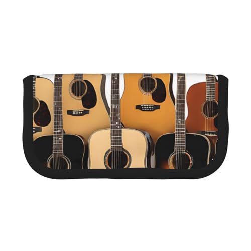 YBAZYBXY Füllfederhalter-Tasche aus Segeltuch mit Gitarren-Druck, stilvolles Federmäppchen, Organizer-Tasche, Make-up-Tasche, für den täglichen Gebrauch auf Reisen, Schwarz , Einheitsgröße, YBAZYBXY Füllfederhalter-Tasche aus Segeltuch mit Gitarren-Druck, stilvolles Federmäppchen, Organizer-Tasche, Make-up-Tasche, für den täglichen Gebrauch auf Reisen, Schwarz , Einheitsgröße, von YBAZYBXY