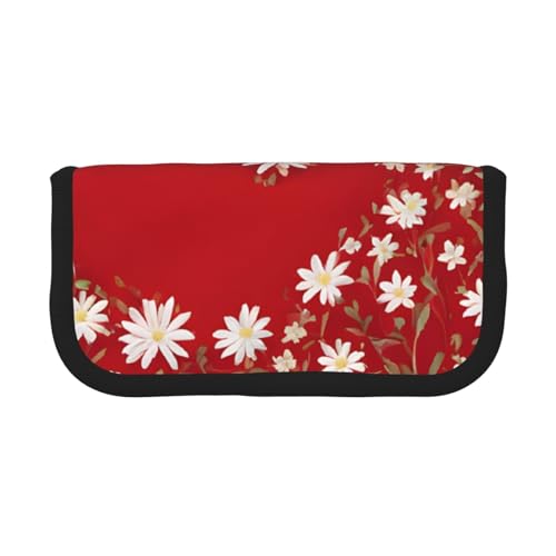 YBAZYBXY Füllfederhalter-Tasche aus Segeltuch mit Herz-Blumendruck, stilvolles Federmäppchen, Organizer-Tasche, Make-up-Tasche, für den täglichen Gebrauch auf Reisen, Schwarz , Einheitsgröße, YBAZYBXY Füllfederhalter-Tasche aus Segeltuch mit Herz-Blumendruck, stilvolles Federmäppchen, Organizer-Tasche, Make-up-Tasche, für den täglichen Gebrauch auf Reisen, Schwarz , Einheitsgröße, von YBAZYBXY