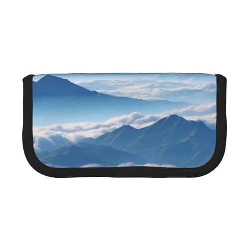 YBAZYBXY Füllfederhalter-Tasche aus Segeltuch mit Landschaft und Bergen und Wolken, stilvolles Federmäppchen, Organizer, Tasche, Make-up-Tasche, für den täglichen Gebrauch auf Reisen, Schwarz , YBAZYBXY Füllfederhalter-Tasche aus Segeltuch mit Landschaft und Bergen und Wolken, stilvolles Federmäppchen, Organizer, Tasche, Make-up-Tasche, für den täglichen Gebrauch auf Reisen, Schwarz , von YBAZYBXY
