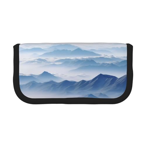 YBAZYBXY Füllfederhalter-Tasche aus Segeltuch mit Landschaft und Bergen und Wolken, stilvolles Federmäppchen, Organizer-Tasche, Make-up-Tasche, für den täglichen Gebrauch auf Reisen, Schwarz , YBAZYBXY Füllfederhalter-Tasche aus Segeltuch mit Landschaft und Bergen und Wolken, stilvolles Federmäppchen, Organizer-Tasche, Make-up-Tasche, für den täglichen Gebrauch auf Reisen, Schwarz , von YBAZYBXY