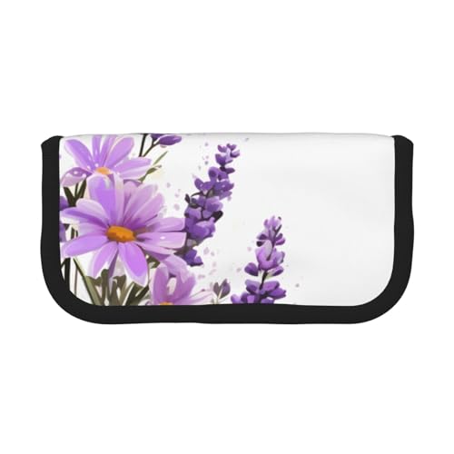 YBAZYBXY Füllfederhalter-Tasche aus Segeltuch mit Lavendelblüten-Motiv, stilvolles Federmäppchen, Organizer-Tasche, Make-up-Tasche, für den täglichen Gebrauch auf Reisen, Schwarz , Einheitsgröße, YBAZYBXY Füllfederhalter-Tasche aus Segeltuch mit Lavendelblüten-Motiv, stilvolles Federmäppchen, Organizer-Tasche, Make-up-Tasche, für den täglichen Gebrauch auf Reisen, Schwarz , Einheitsgröße, von YBAZYBXY