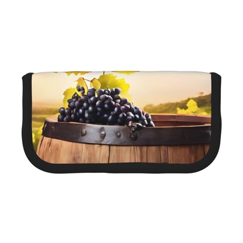 YBAZYBXY Füllfederhalter-Tasche aus Segeltuch mit Rotwein-Aufdruck, stilvolles Federmäppchen, Organizer-Tasche, Make-up-Tasche, für den täglichen Gebrauch auf Reisen, Schwarz , Einheitsgröße, YBAZYBXY Füllfederhalter-Tasche aus Segeltuch mit Rotwein-Aufdruck, stilvolles Federmäppchen, Organizer-Tasche, Make-up-Tasche, für den täglichen Gebrauch auf Reisen, Schwarz , Einheitsgröße, von YBAZYBXY