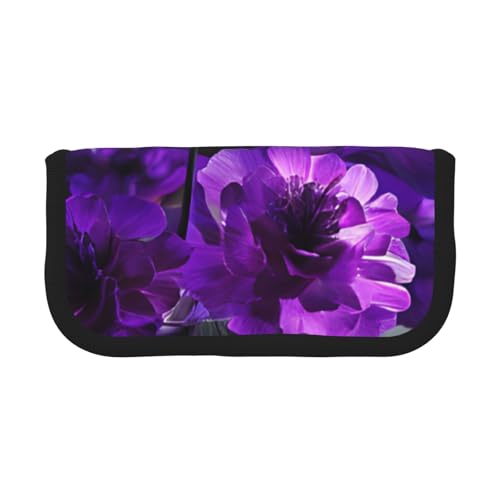 YBAZYBXY Füllfederhalter-Tasche aus Segeltuch mit violettem Blumendruck, stilvolles Federmäppchen, Organizer-Tasche, Make-up-Tasche, für den täglichen Gebrauch auf Reisen, Schwarz , Einheitsgröße, YBAZYBXY Füllfederhalter-Tasche aus Segeltuch mit violettem Blumendruck, stilvolles Federmäppchen, Organizer-Tasche, Make-up-Tasche, für den täglichen Gebrauch auf Reisen, Schwarz , Einheitsgröße, von YBAZYBXY