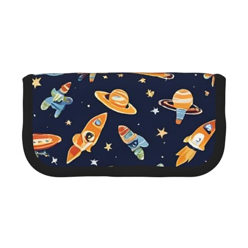YBAZYBXY Lustiges Federmäppchen aus Segeltuch mit Astronauten-Raketendruck, stilvolles Federmäppchen, Organizer, Make-up-Tasche, für den täglichen Gebrauch auf Reisen, Schwarz , Einheitsgröße, YBAZYBXY Lustiges Federmäppchen aus Segeltuch mit Astronauten-Raketendruck, stilvolles Federmäppchen, Organizer, Make-up-Tasche, für den täglichen Gebrauch auf Reisen, Schwarz , Einheitsgröße, von YBAZYBXY