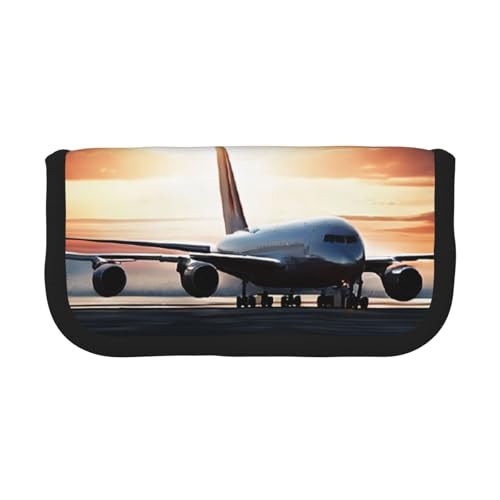 YBAZYBXY Rucksack mit Flugzeugdruck, Leinen, Füllfederhalter-Tasche, stilvolles Federmäppchen, Organizer-Tasche, Make-up-Tasche, für den täglichen Gebrauch auf Reisen, Schwarz , Einheitsgröße, YBAZYBXY Rucksack mit Flugzeugdruck, Leinen, Füllfederhalter-Tasche, stilvolles Federmäppchen, Organizer-Tasche, Make-up-Tasche, für den täglichen Gebrauch auf Reisen, Schwarz , Einheitsgröße, von YBAZYBXY