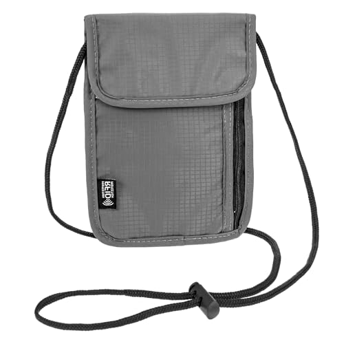 YBEATY Reise Halsbrieftasche RFID blockierender Reisepasshalter schmal leicht verbergen Halsbeutel Organizer Sicherheit leichte ReisepassReisebrieftasche für Damen Handy Bargeld Karten Schlüss von YBEATY