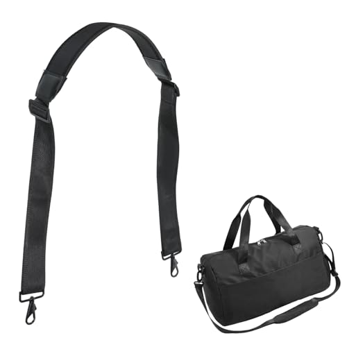 YBEATY Verstellbar Tragegurt Taschen Schultergurte Schwarz Kameragurt Wechseln Taschengurt mit Metall Drehhaken für Gepäck Duffel Kameratasche Laptoptasche Reisetasche Sporttaschen Aktentaschen von YBEATY