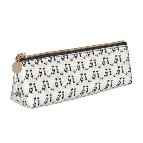 YBGHDAA Federmäppchen mit Eishockey-Muster, dreieckig, niedlich, für Jungen und Mädchen, Geschenk, weiß, Einheitsgröße, Kosmetiktasche von YBGHDAA