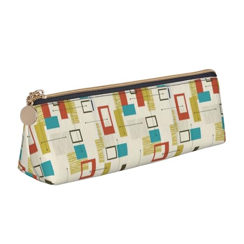 YBGHDAA Federmäppchen mit modernem Druck, dreieckig, niedlich, für Jungen und Mädchen, Geschenk, weiß, Einheitsgröße, Kosmetiktasche von YBGHDAA