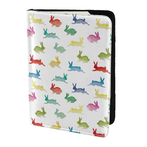 YBGHDAA Reisepasshülle mit Hasen in verschiedenen Posen, zum Springen und Laufen, für Reisen, ein Muss für Damen und Herren, Kartenpasshülle, passend für alle gängigen Reisepässe, Schwarz YBGHDAA Reisepasshülle mit Hasen in verschiedenen Posen, zum Springen und Laufen, für Reisen, ein Muss für Damen und Herren, Kartenpasshülle, passend für alle gängigen Reisepässe, Schwarz von YBGHDAA