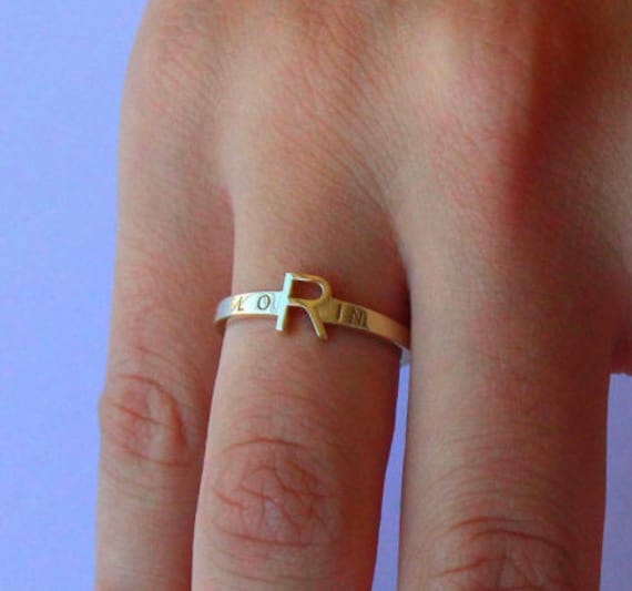 Goldring Mit Gravur, Gravur von YBJewelry
