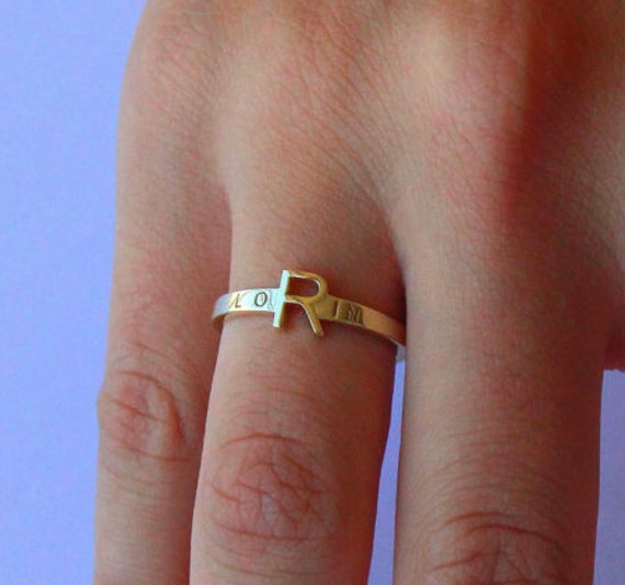 Goldring Mit Gravur, Gravur von YBJewelry