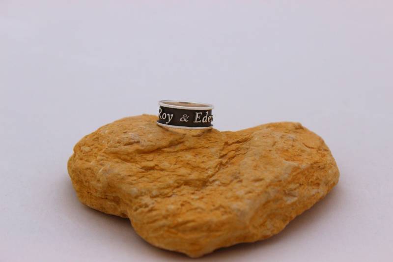 Personalisierter Silberring, Silberring Mit Gravur, Schmuck Nach Maß, Stapelring, Maß Personalisierter Silberring, Silberring Mit Gravur, Schmuck Nach Maß, Stapelring, Maß von YBJewelry