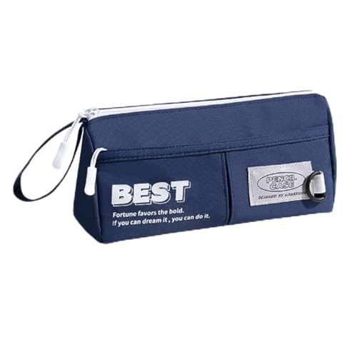 YBNKKUXKN Federmäppchen, große Kapazität, Federmäppchen, ästhetische Stifttasche, Büro-Schreibwaren-Organizer, multifunktionale Federtasche for Studenten(Bleu) von YBNKKUXKN