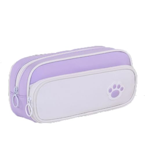 YBNKKUXKN Federmäppchen for den Schulanfang, großes Fassungsvermögen, Federmäppchen, ästhetische Stifttasche, Büro-Schreibwaren-Organizer, multifunktionale Federtasche(Purple) von YBNKKUXKN