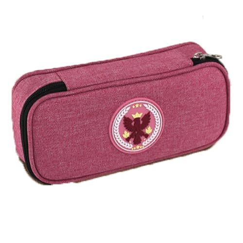 YBNKKUXKN Federmäppchen for die Schulanfangssaison, große Aufbewahrung, mehrere Fächer, Federmäppchen, tragbare Federtasche fürs Büro(Rosso) von YBNKKUXKN