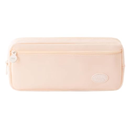 YBNKKUXKN Federmäppchen mit breiter Öffnung, leichte und geräumige Federtasche, Organizer for Schulbedarf der Schüler(Beige) von YBNKKUXKN