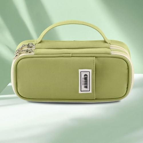 YBNKKUXKN Federmäppchen mit großem Fassungsvermögen for Büro, Hochschule, Schule, große Aufbewahrungstasche mit hoher Kapazität, Beutelhalter, Box-Organizer(Groen) von YBNKKUXKN