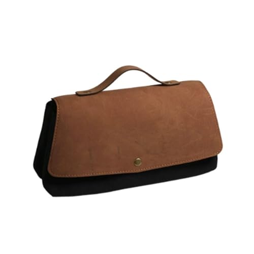 YBNKKUXKN Großes Federmäppchen, Federtasche, Federtasche, weit öffnend, Federmäppchen, Organizer mit Reißverschluss, Schulbedarf for Teenager-Mädchen(Black-White) von YBNKKUXKN