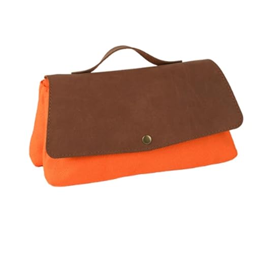 YBNKKUXKN Großes Federmäppchen, Federtasche, Federtasche, weit öffnend, Federmäppchen, Organizer mit Reißverschluss, Schulbedarf for Teenager-Mädchen(Orange) von YBNKKUXKN