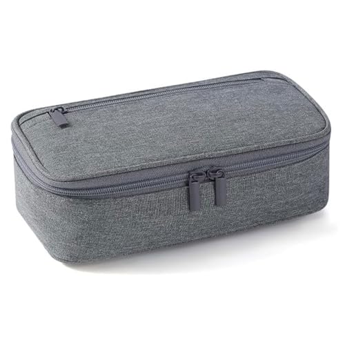 YBNKKUXKN Robustes Federmäppchen, große Aufbewahrungstasche, doppellagig, for Schulbedarf, Büro, College, Teenager, Mädchen, Erwachsene(Gris) von YBNKKUXKN