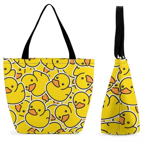 Cartoon Ente Damen Handtasche Shopper Umhängetasche Schultertasche Tragetasche Mit Reißverschluss 28.5x18x32.5cm Cartoon Ente Damen Handtasche Shopper Umhängetasche Schultertasche Tragetasche Mit Reißverschluss 28.5x18x32.5cm von YBQLNP
