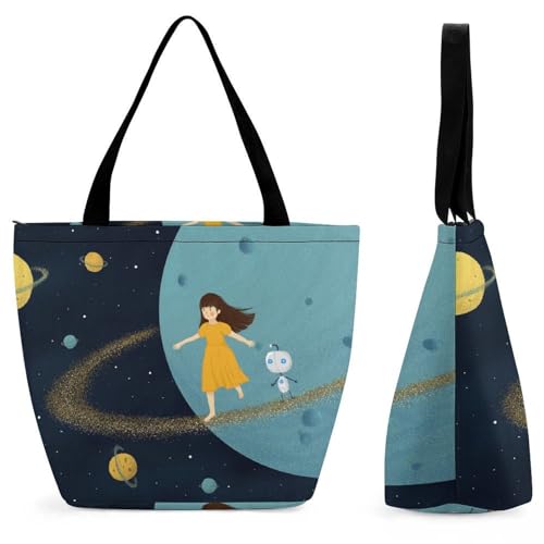 YBQLNP Abenteuer Mädchen Damen Handtasche Shopper Umhängetasche Schultertasche Tragetasche Mit Reißverschluss 28.5x18x32.5cm YBQLNP Abenteuer Mädchen Damen Handtasche Shopper Umhängetasche Schultertasche Tragetasche Mit Reißverschluss 28.5x18x32.5cm von YBQLNP