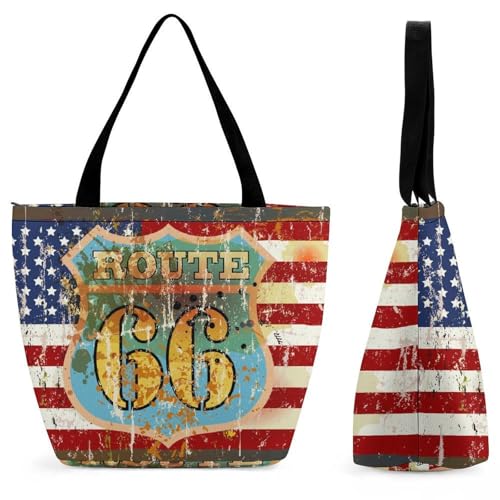 YBQLNP Amerikanische Flagge Damen Handtasche Shopper Umhängetasche Schultertasche Tragetasche Mit Reißverschluss 28.5x18x32.5cm YBQLNP Amerikanische Flagge Damen Handtasche Shopper Umhängetasche Schultertasche Tragetasche Mit Reißverschluss 28.5x18x32.5cm von YBQLNP