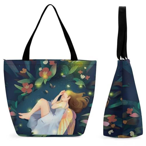 YBQLNP Anime Mädchen Damen Handtasche Shopper Umhängetasche Schultertasche Tragetasche Mit Reißverschluss 28.5x18x32.5cm YBQLNP Anime Mädchen Damen Handtasche Shopper Umhängetasche Schultertasche Tragetasche Mit Reißverschluss 28.5x18x32.5cm von YBQLNP