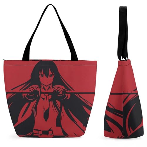 YBQLNP Anime-Mädchen Damen Handtasche Shopper Umhängetasche Schultertasche Tragetasche Mit Reißverschluss 28.5x18x32.5cm von YBQLNP