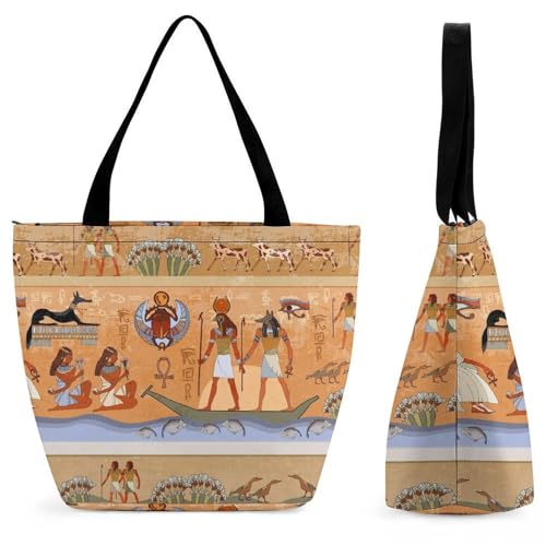 YBQLNP Antik Damen Handtasche Shopper Umhängetasche Schultertasche Tragetasche Mit Reißverschluss 28.5x18x32.5cm von YBQLNP