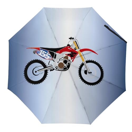 YBQLNP Automatischer Regenschirm Motorrad Taschenschirm Winddicht Sturmfest Für Herren Damen Teenager von YBQLNP