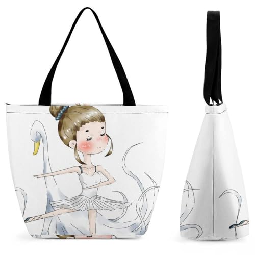YBQLNP Ballett-Mädchen Damen Handtasche Shopper Umhängetasche Schultertasche Tragetasche Mit Reißverschluss 28.5x18x32.5cm YBQLNP Ballett-Mädchen Damen Handtasche Shopper Umhängetasche Schultertasche Tragetasche Mit Reißverschluss 28.5x18x32.5cm von YBQLNP