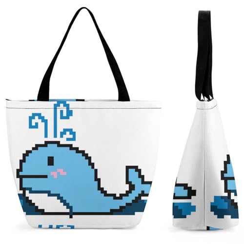 YBQLNP Blauer Wal Damen Handtasche Shopper Umhängetasche Schultertasche Tragetasche Mit Reißverschluss 28.5x18x32.5cm YBQLNP Blauer Wal Damen Handtasche Shopper Umhängetasche Schultertasche Tragetasche Mit Reißverschluss 28.5x18x32.5cm von YBQLNP