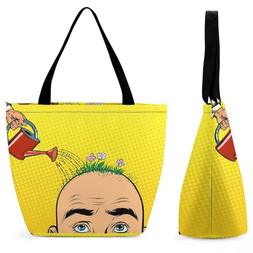 YBQLNP Blumen Gießen Damen Handtasche Shopper Umhängetasche Schultertasche Tragetasche Mit Reißverschluss 28.5x18x32.5cm von YBQLNP